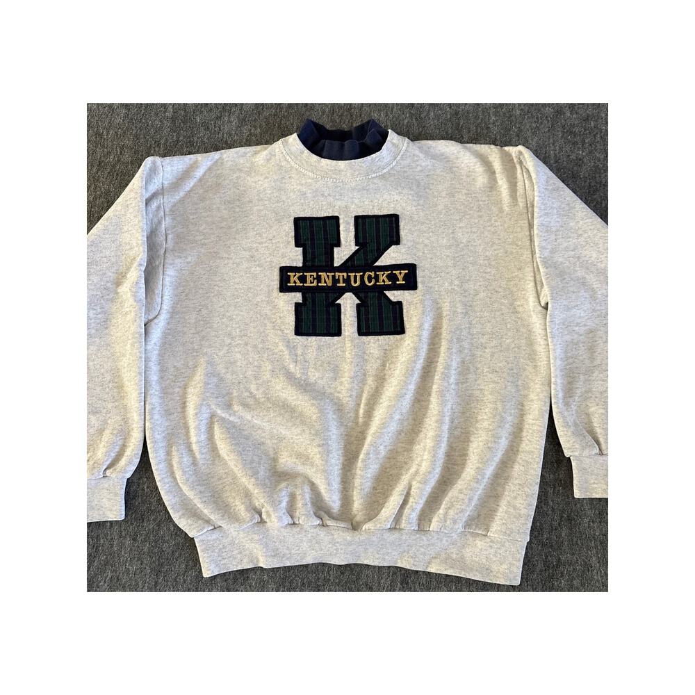 VTG Large University Of Kentucky Wildcats Santee Sweatshirt USA‎ Embroidered